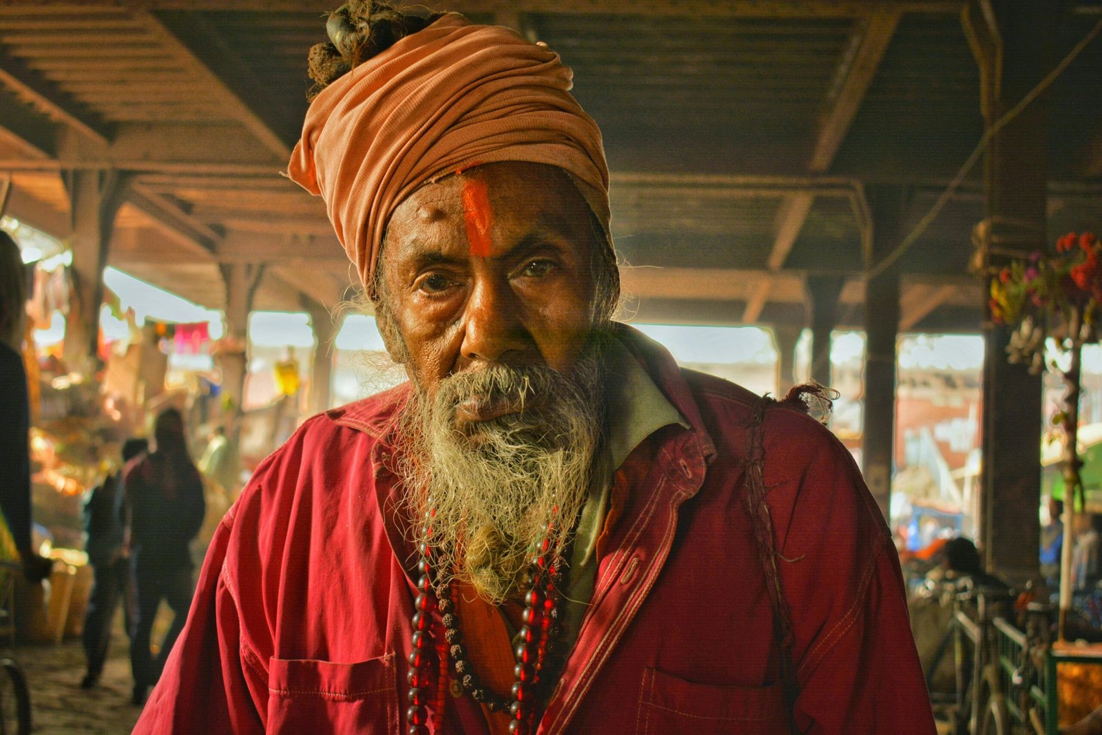 Pilgrims being served food