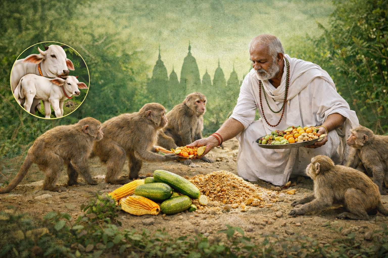 Daily Monkey Seva in Mathura–Vrindavan