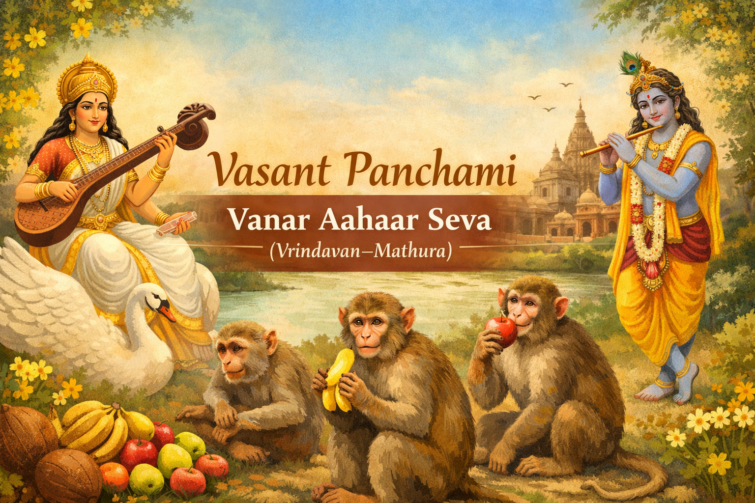 Vasant Panchami Vanar Aahaar Seva