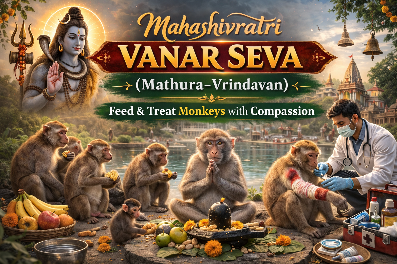 Mahashivratri Vanar Seva – Feed & Treat Monkeys with Compassion