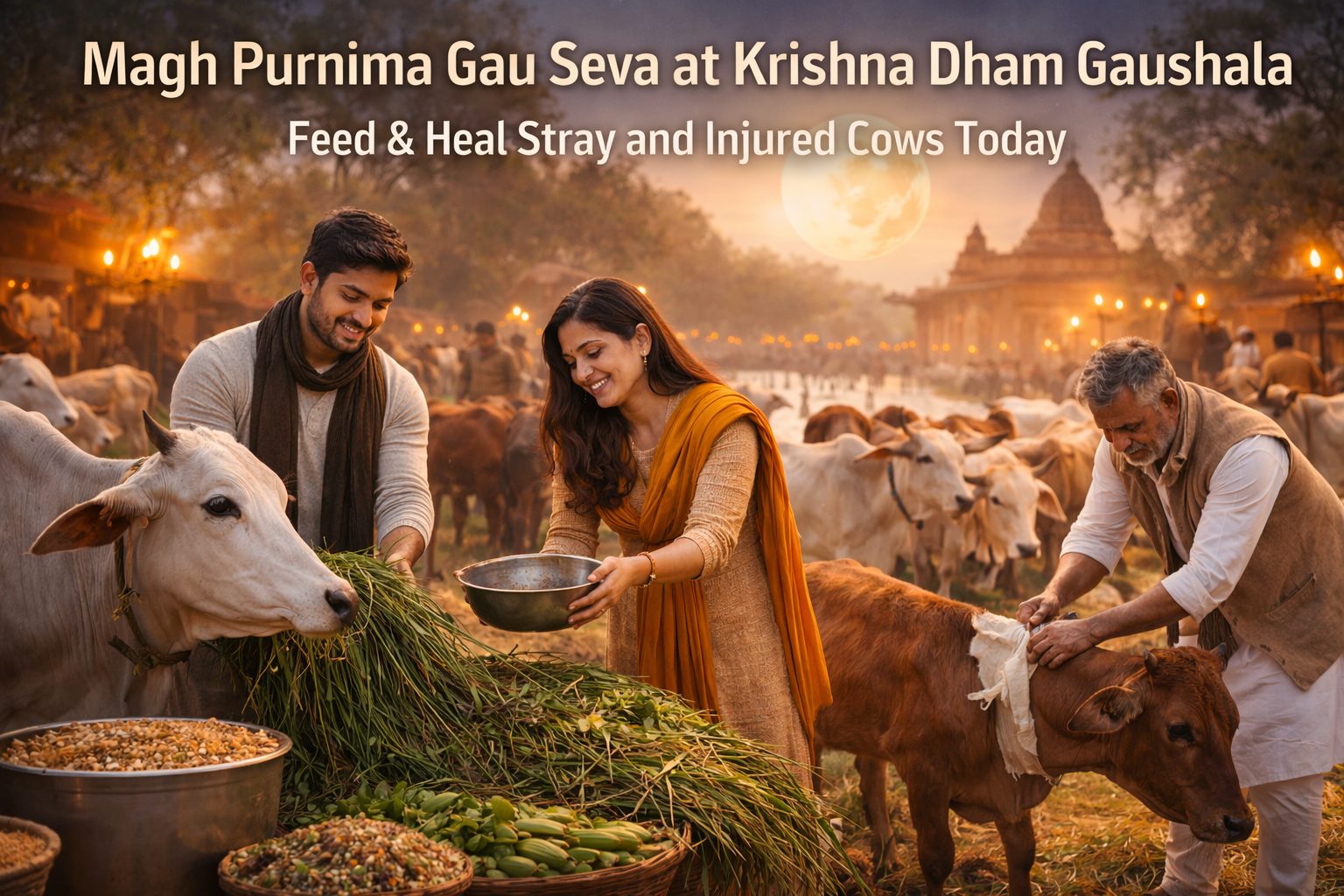 Magh Purnima Seva • Gau Seva for Stray & Injured Cows