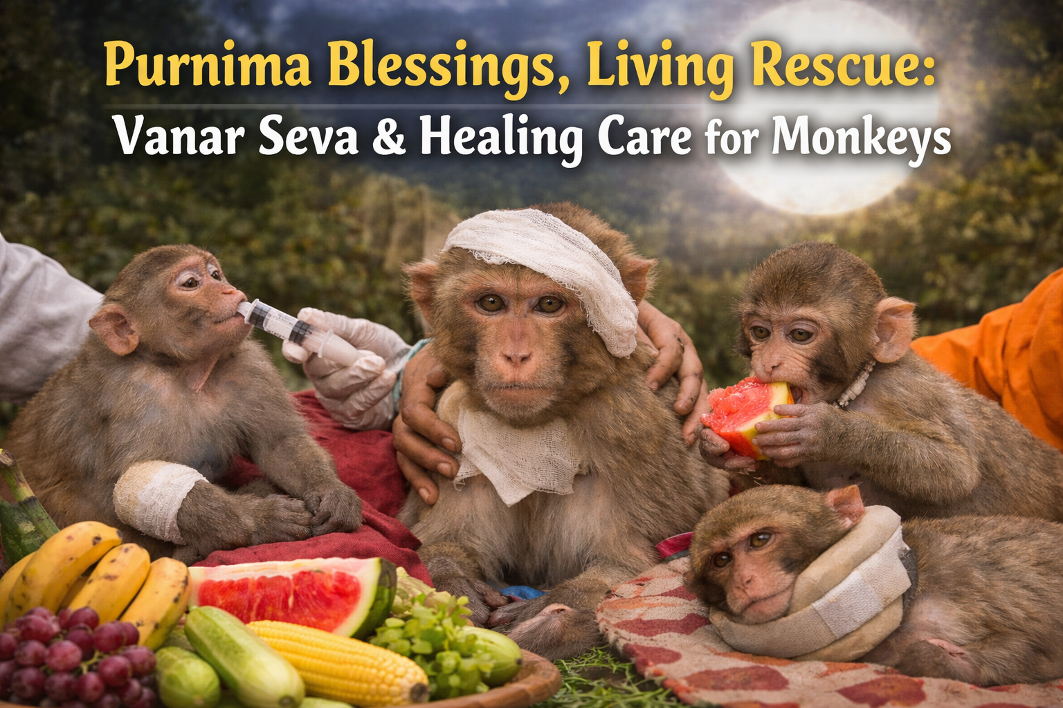 Purnima Blessings, Living Rescue: Vanar Seva & Healing Care for Monkeys