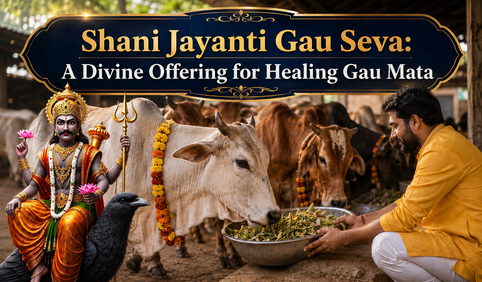 Shani Jayanti Gau Seva: A Divine Offering for Healing Gau Mata