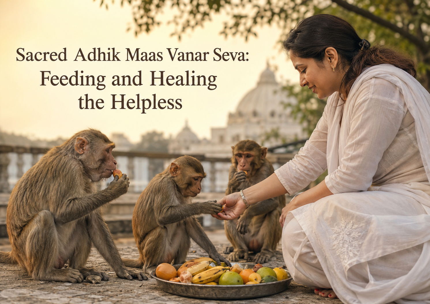 Sacred Adhik Maas Vanar Seva: Feeding and Healing the Helpless