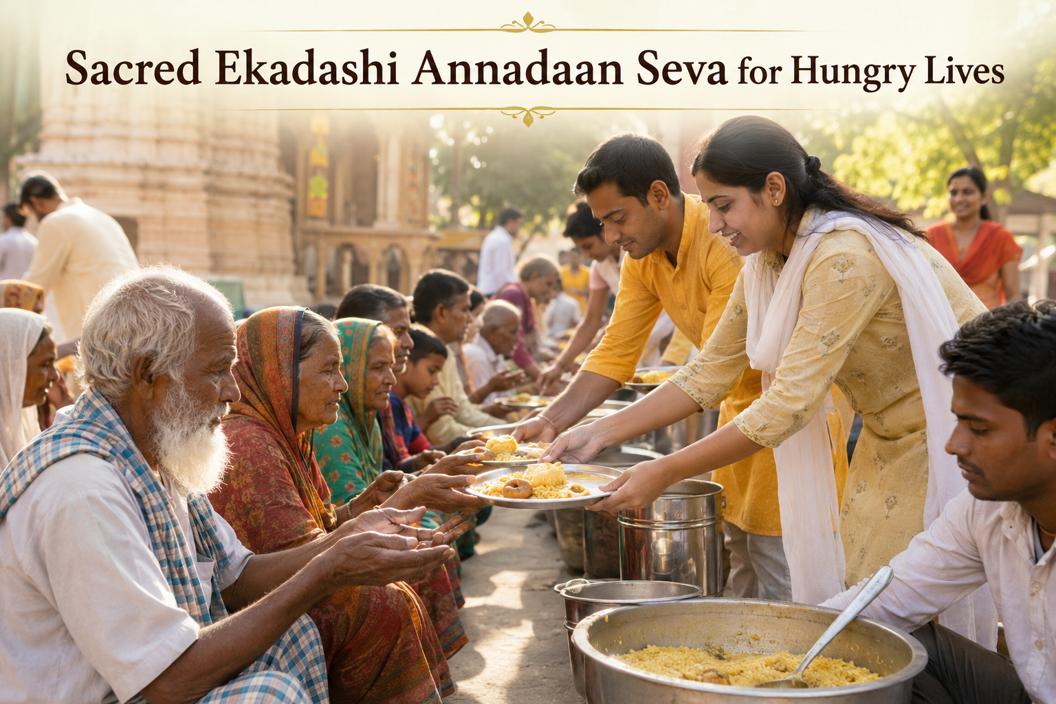 Sacred Ekadashi Annadaan Seva for Hungry Lives