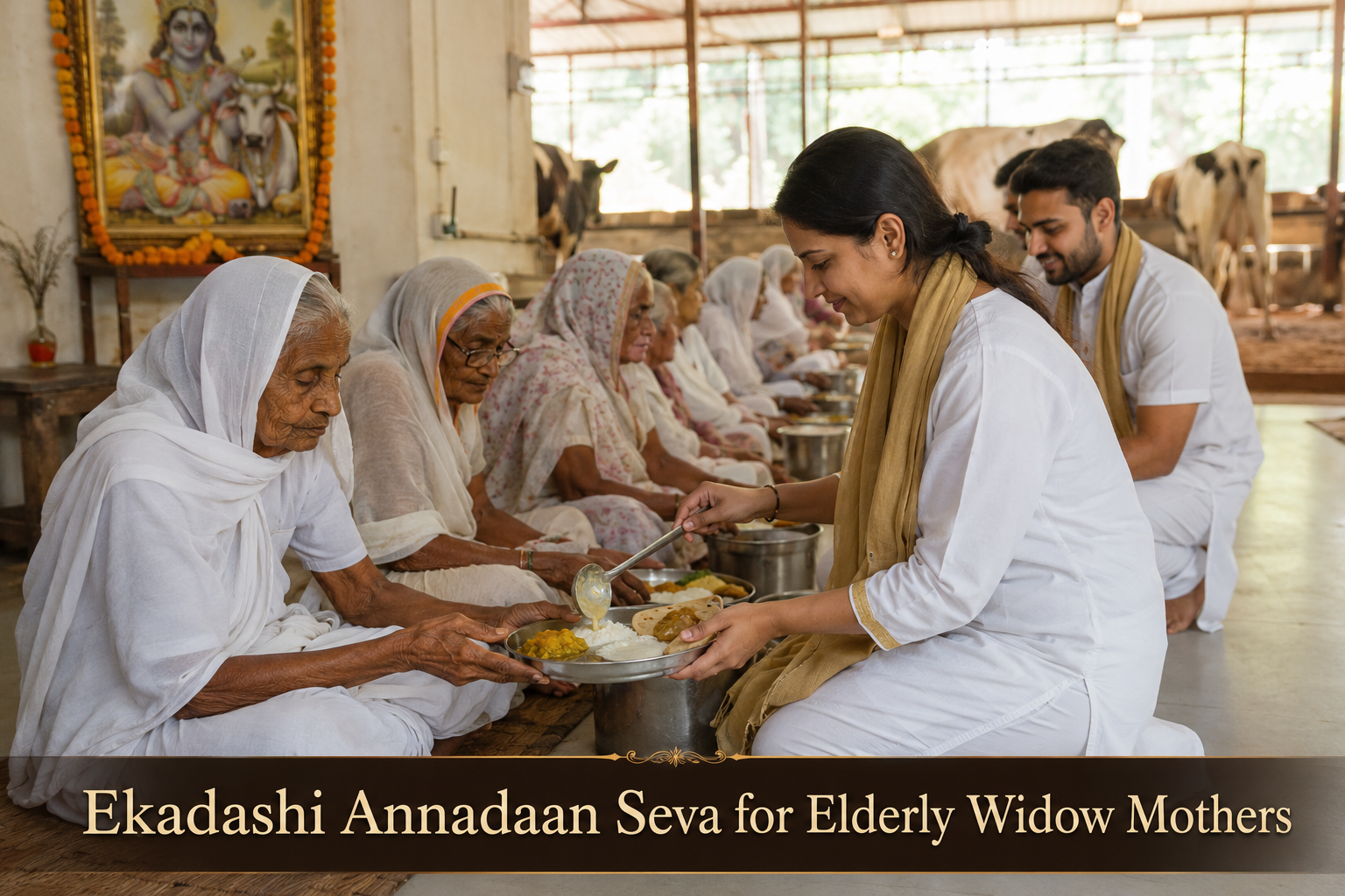 Ekadashi Annadaan Seva for Elderly Widow Mothers