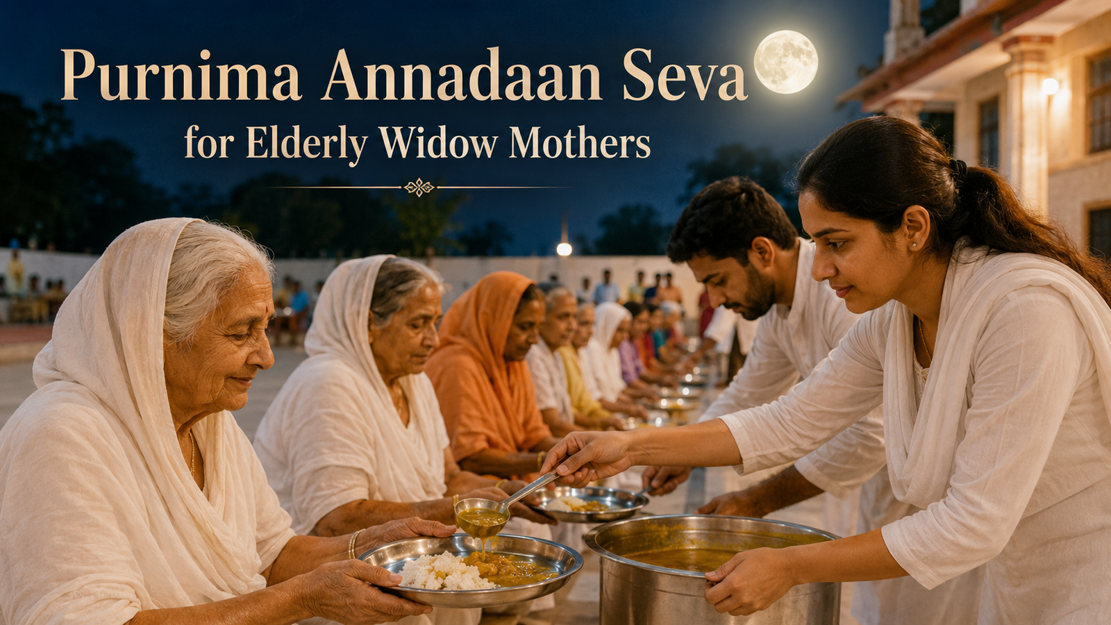Purnima Annadaan Seva for Elderly Widow Mothers
